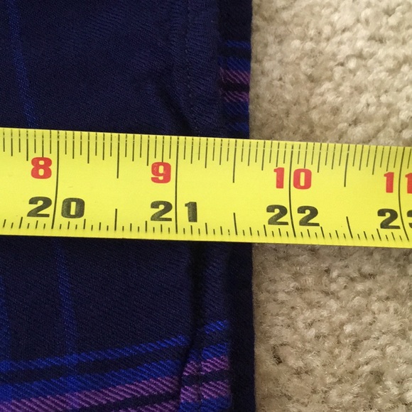 ⚡️$10⚡️Sanctuary | Purple/Blue Plaid Flannel Ruffled-Cuff Top - Picture 14 of 16